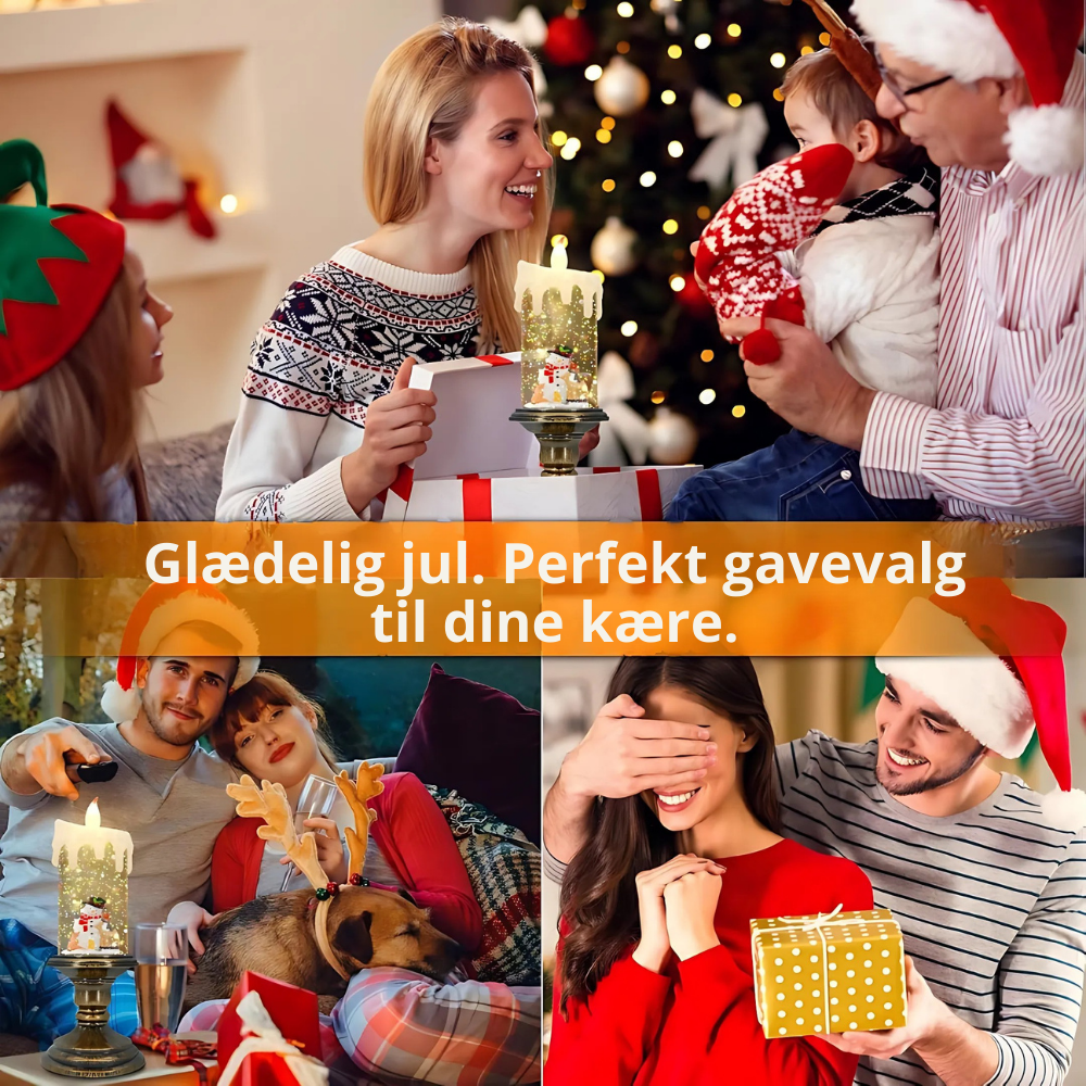 JollyLight™ – Candela LED di Natale con Babbo Natale