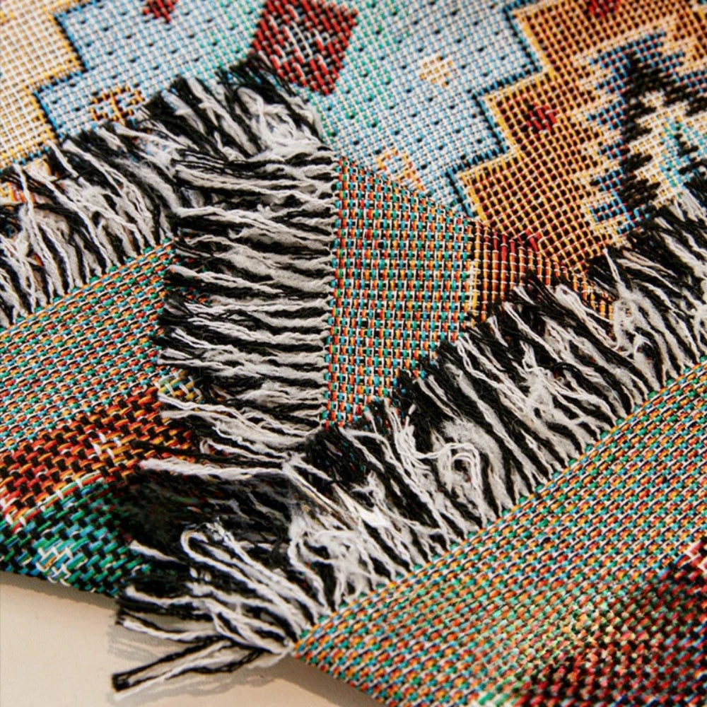 JuwelLinie: Copertura per divano in stile mosaico Boho con colori vivaci e utilizzo versatile – per divano e soggiorno