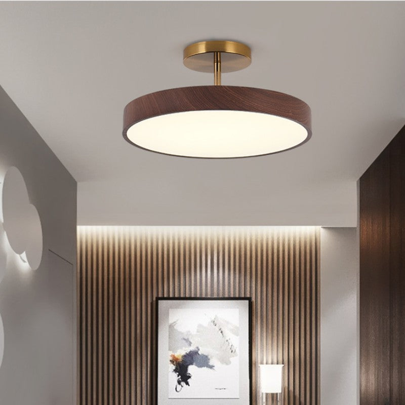 KansoPure: Lampada da soffitto LED giapponese con cornice in legno e design semplice – decorativa per soggiorno e corridoio
