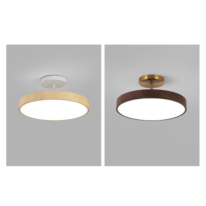 KansoPure: Lampada da soffitto LED giapponese con cornice in legno e design semplice – decorativa per soggiorno e corridoio