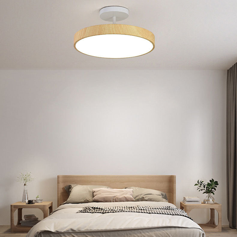 KansoPure: Lampada da soffitto LED giapponese con cornice in legno e design semplice – decorativa per soggiorno e corridoio