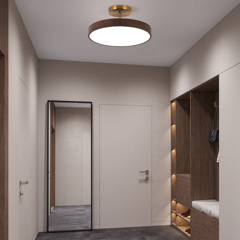 KansoPure: Lampada da soffitto LED giapponese con cornice in legno e design semplice – decorativa per soggiorno e corridoio