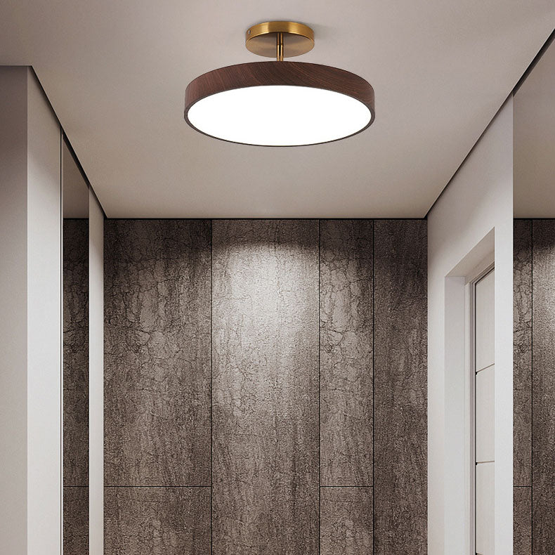 KansoPure: Lampada da soffitto LED giapponese con cornice in legno e design semplice – decorativa per soggiorno e corridoio
