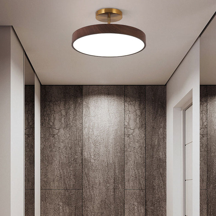 KansoPure: Lampada da soffitto LED giapponese con cornice in legno e design semplice – decorativa per soggiorno e corridoio