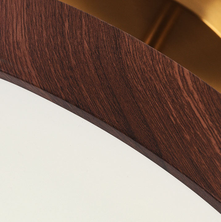 KansoPure: Lampada da soffitto LED giapponese con cornice in legno e design semplice – decorativa per soggiorno e corridoio