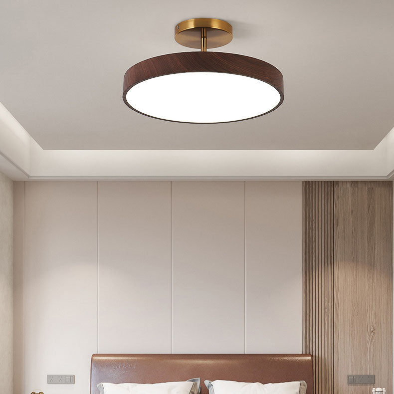 KansoPure: Lampada da soffitto LED giapponese con cornice in legno e design semplice – decorativa per soggiorno e corridoio