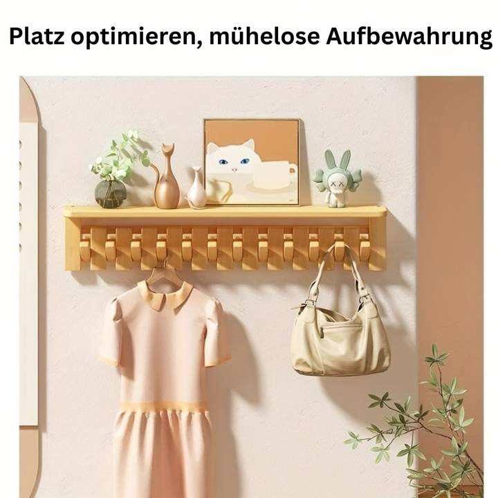 KompaktesGestell: Appendiabiti autoportante – design moderno in legno massello, decorativo e multifunzionale per ingresso, soggiorno e camera degli ospiti