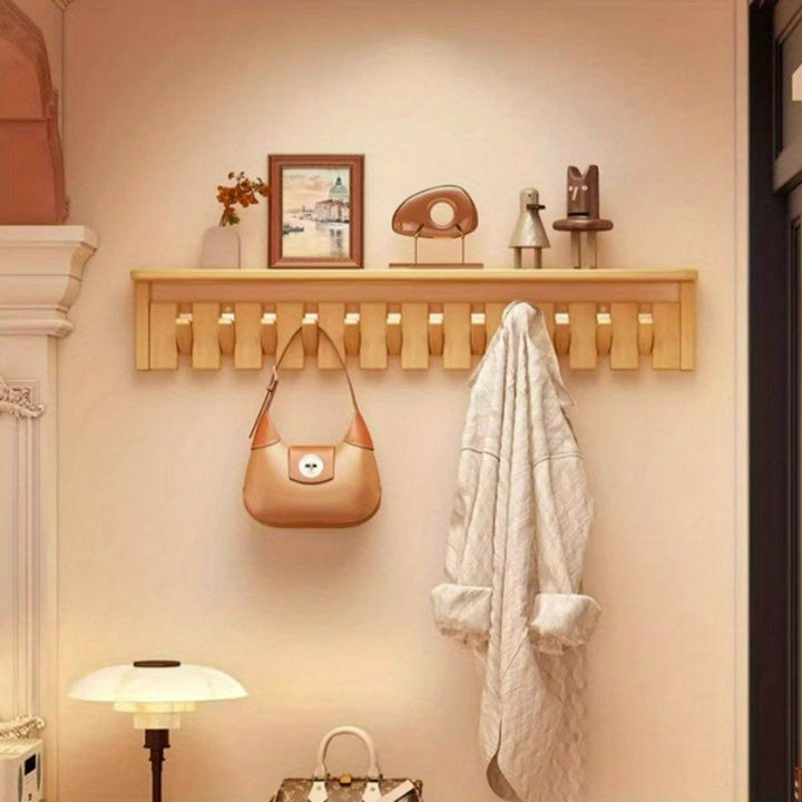 KompaktesGestell: Appendiabiti autoportante – design moderno in legno massello, decorativo e multifunzionale per ingresso, soggiorno e camera degli ospiti