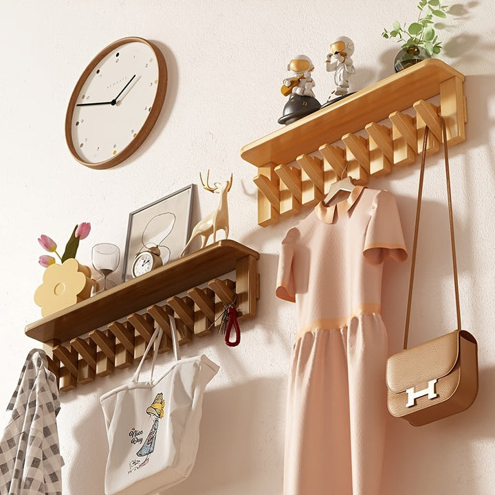 KompaktesGestell: Appendiabiti autoportante – design moderno in legno massello, decorativo e multifunzionale per ingresso, soggiorno e camera degli ospiti