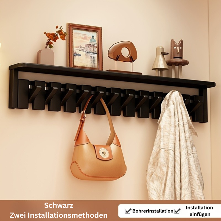 KompaktesGestell: Appendiabiti autoportante – design moderno in legno massello, decorativo e multifunzionale per ingresso, soggiorno e camera degli ospiti