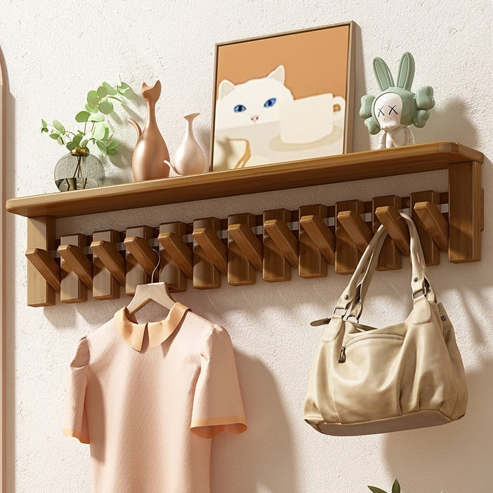 KompaktesGestell: Appendiabiti autoportante – design moderno in legno massello, decorativo e multifunzionale per ingresso, soggiorno e camera degli ospiti