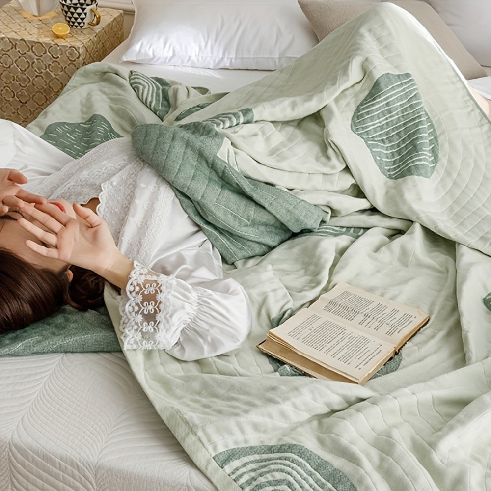 KreisFlair: Coperte in cotone dallo stile rotondo con qualità leggera in cotone e struttura facile da mantenere – per divano e letto