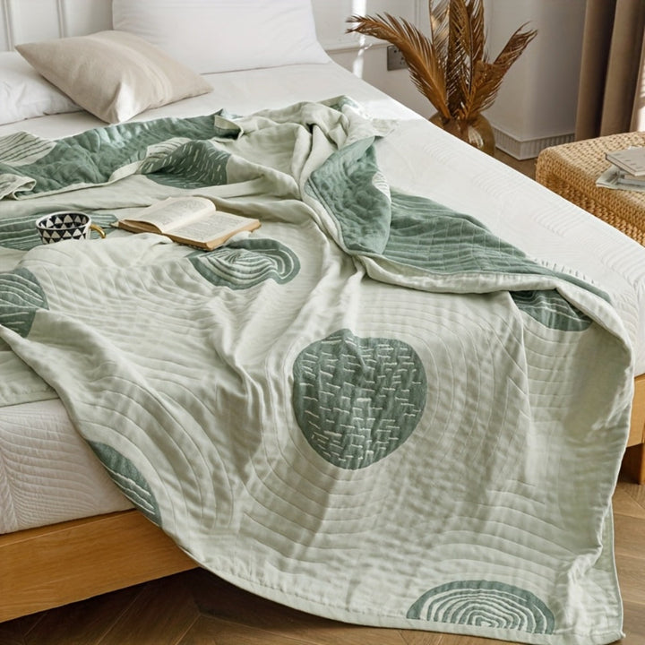 KreisFlair: Coperte in cotone dallo stile rotondo con qualità leggera in cotone e struttura facile da mantenere – per divano e letto