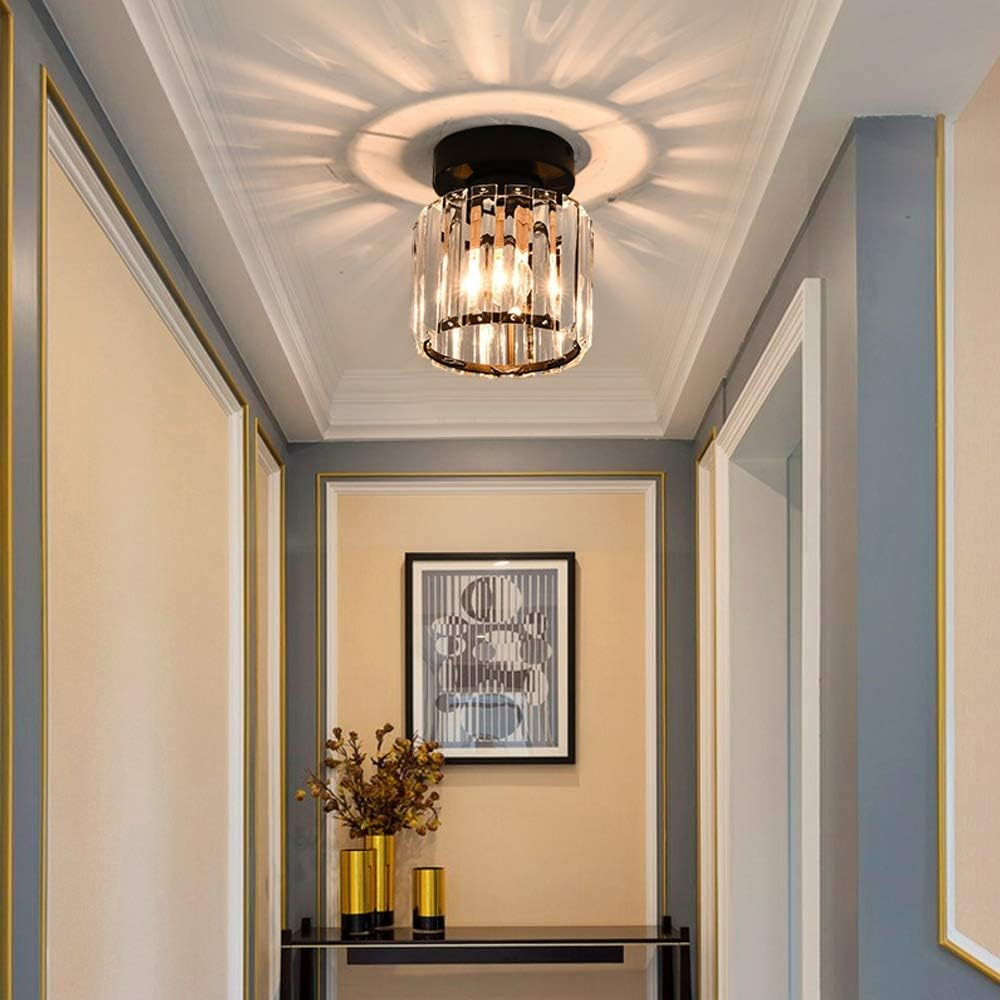 KristallÉtoile: Lampada da soffitto moderna in ottone e cristallo – 1 luce, facile da pulire per sala da pranzo e soggiorno