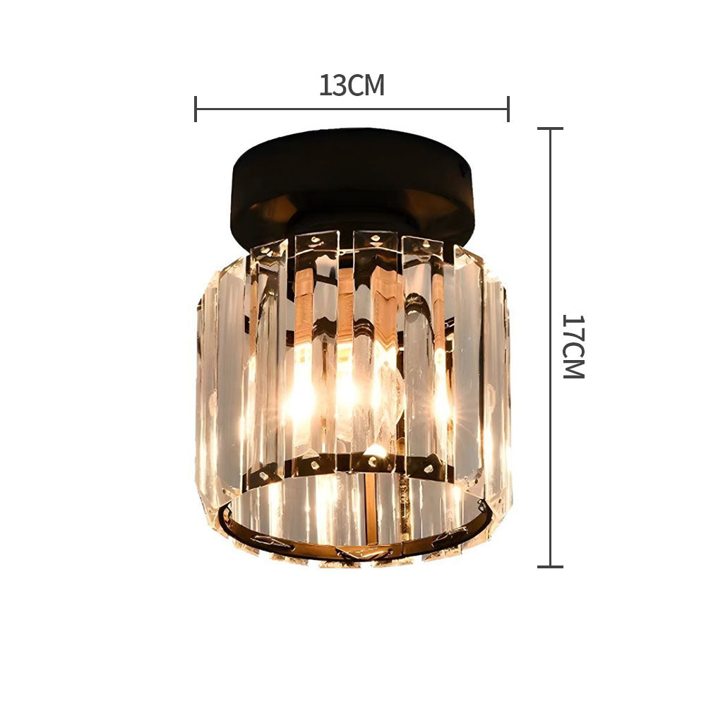 KristallÉtoile: Lampada da soffitto moderna in ottone e cristallo – 1 luce, facile da pulire per sala da pranzo e soggiorno
