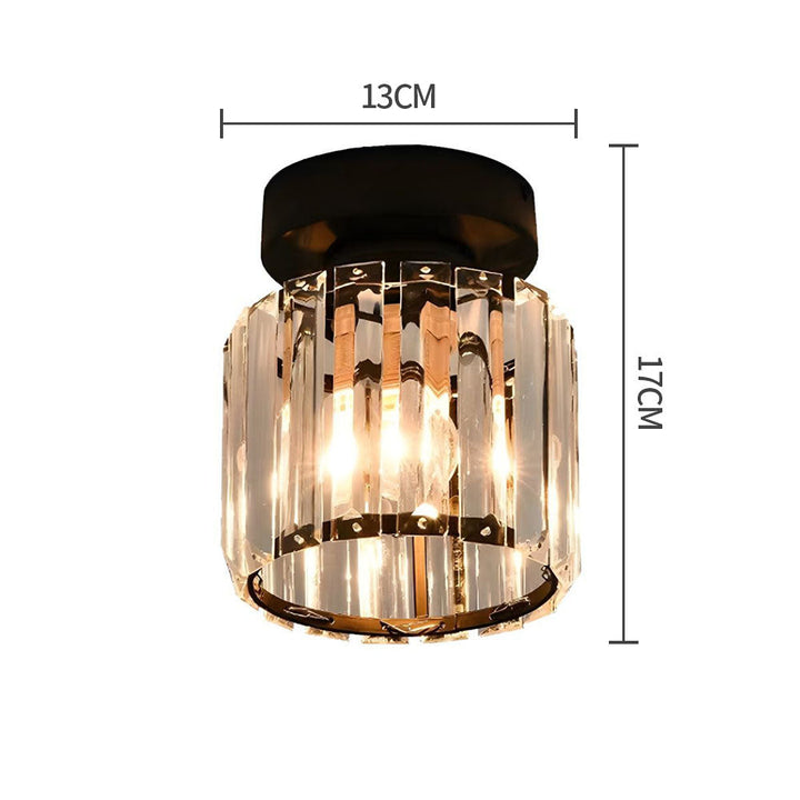 KristallÉtoile: Lampada da soffitto moderna in ottone e cristallo – 1 luce, facile da pulire per sala da pranzo e soggiorno