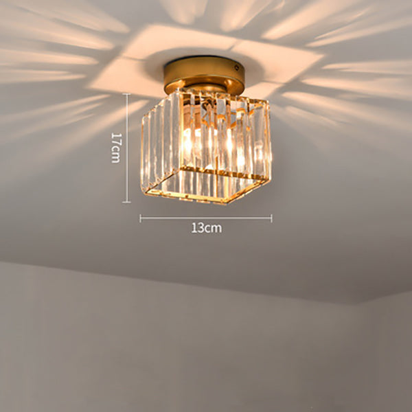 KristallÉtoile: Lampada da soffitto moderna in ottone e cristallo – 1 luce, facile da pulire per sala da pranzo e soggiorno