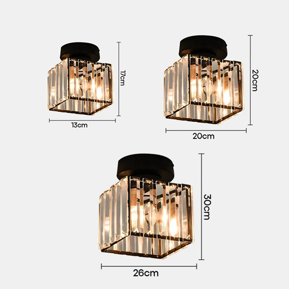 KristallÉtoile: Lampada da soffitto moderna in ottone e cristallo – 1 luce, facile da pulire per sala da pranzo e soggiorno