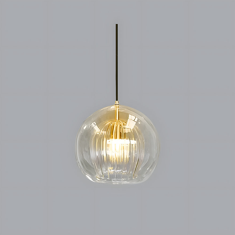 KristallKugel: Lampada a sospensione in vetro moderno a forma di sfera – decorativa e senza tempo per ambienti abitativi e camere da letto