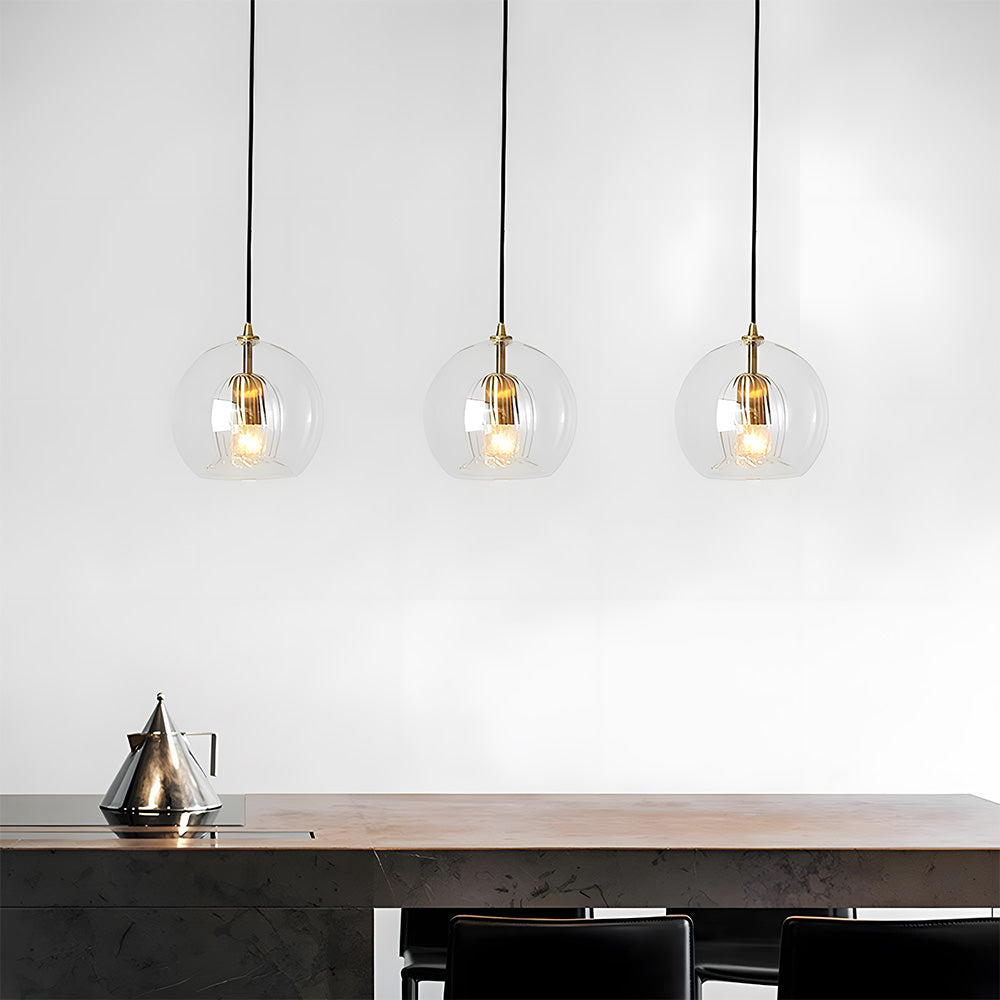 KristallKugel: Lampada a sospensione in vetro moderno a forma di sfera – decorativa e senza tempo per ambienti abitativi e camere da letto