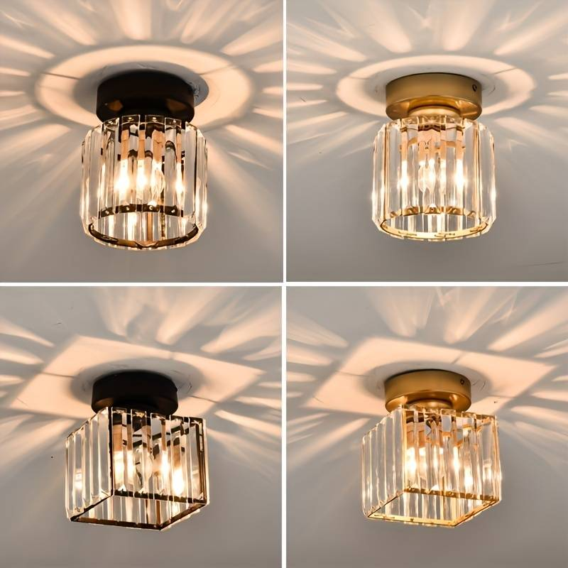 KristallLinea: Elegante lampada da soffitto in vetro moderna – semi-piatta e luminosa per soggiorno e ufficio