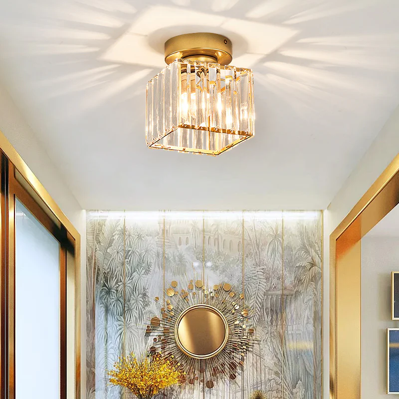 KristallLinea: Elegante lampada da soffitto in vetro moderna – semi-piatta e luminosa per soggiorno e ufficio