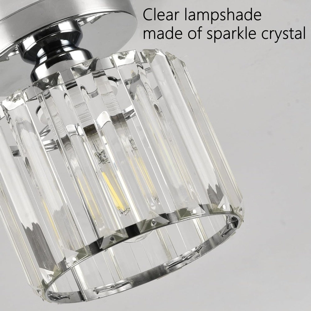 KristallLinea: Elegante lampada da soffitto in vetro moderna – semi-piatta e luminosa per soggiorno e ufficio