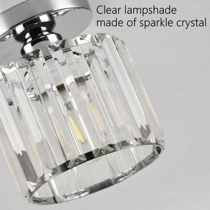 KristallLinea: Elegante lampada da soffitto in vetro moderna – semi-piatta e luminosa per soggiorno e ufficio