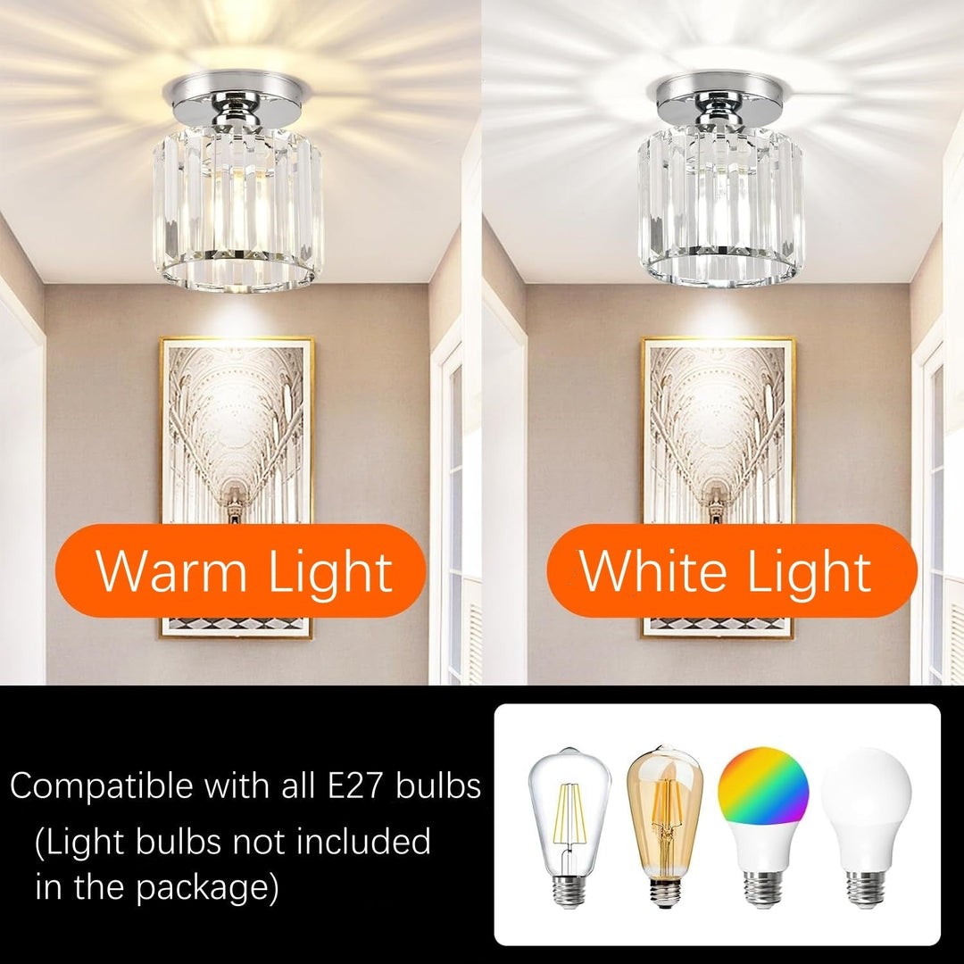KristallLinea: Elegante lampada da soffitto in vetro moderna – semi-piatta e luminosa per soggiorno e ufficio