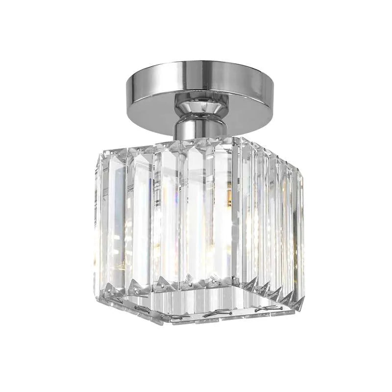 KristallLinea: Elegante lampada da soffitto in vetro moderna – semi-piatta e luminosa per soggiorno e ufficio