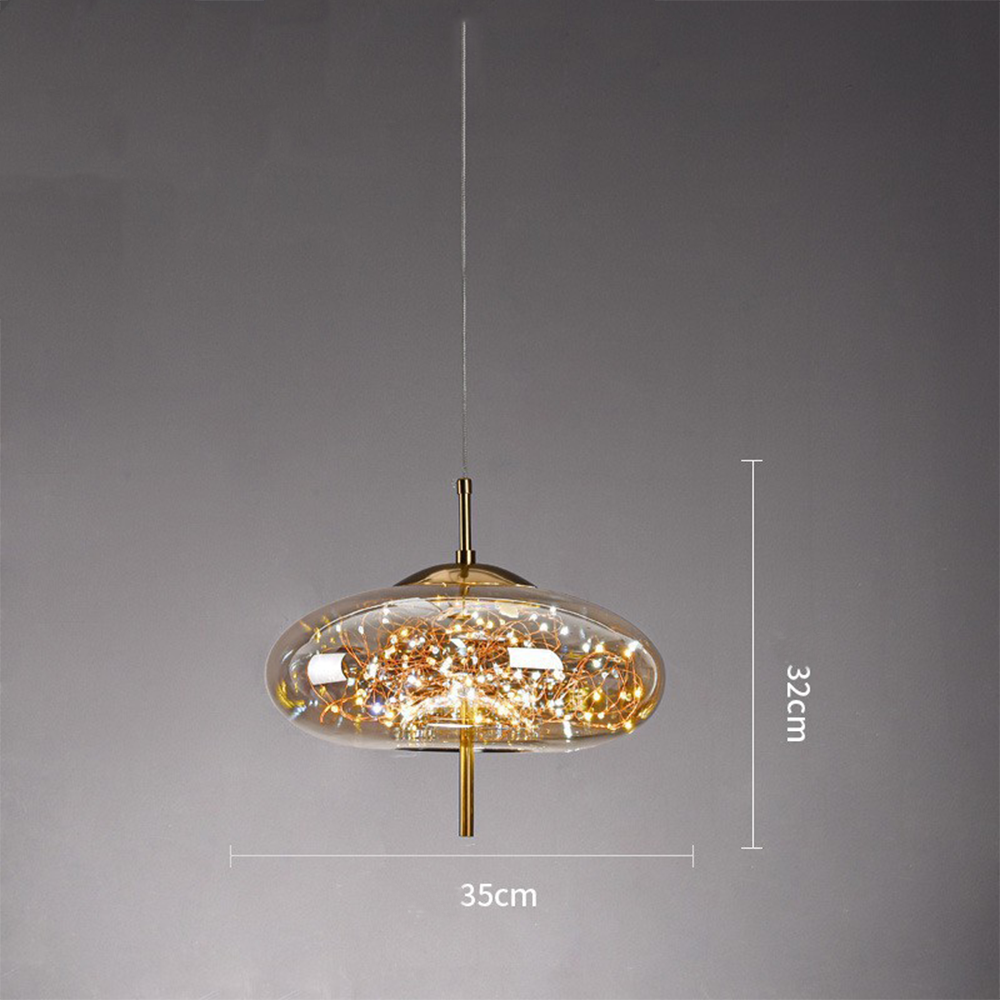 KristallNordic: Lampada a sospensione LED in vetro lussuosa – elegante e accogliente per cucina e sala da pranzo