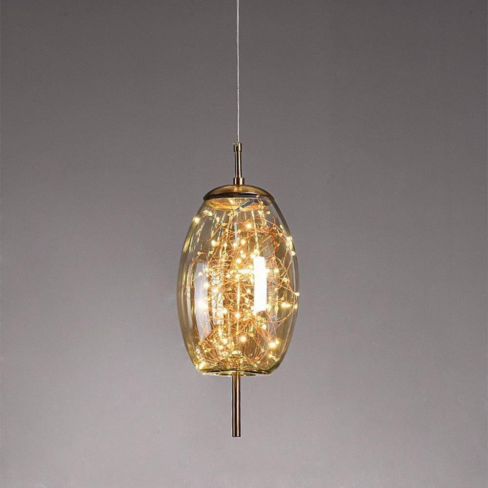 KristallNordic: Lampada a sospensione LED in vetro lussuosa – elegante e accogliente per cucina e sala da pranzo