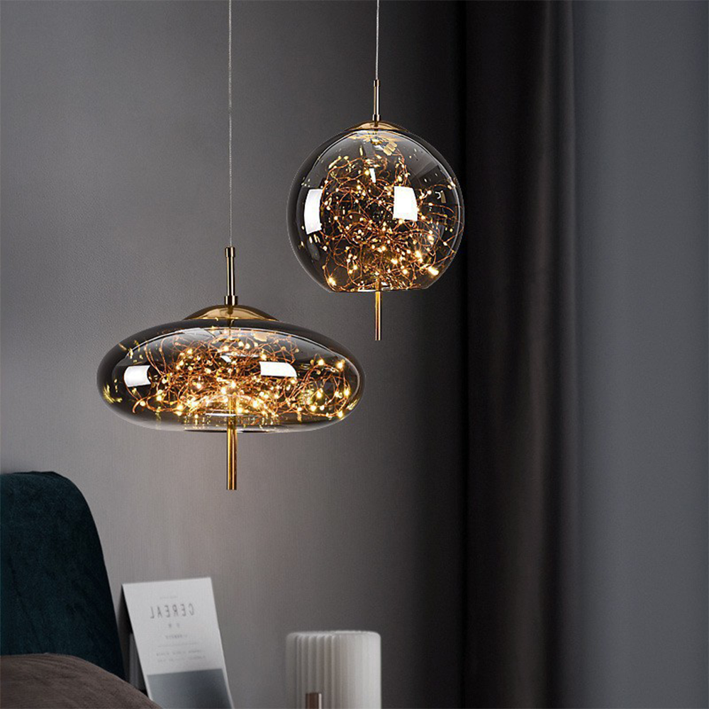 KristallNordic: Lampada a sospensione LED in vetro lussuosa – elegante e accogliente per cucina e sala da pranzo