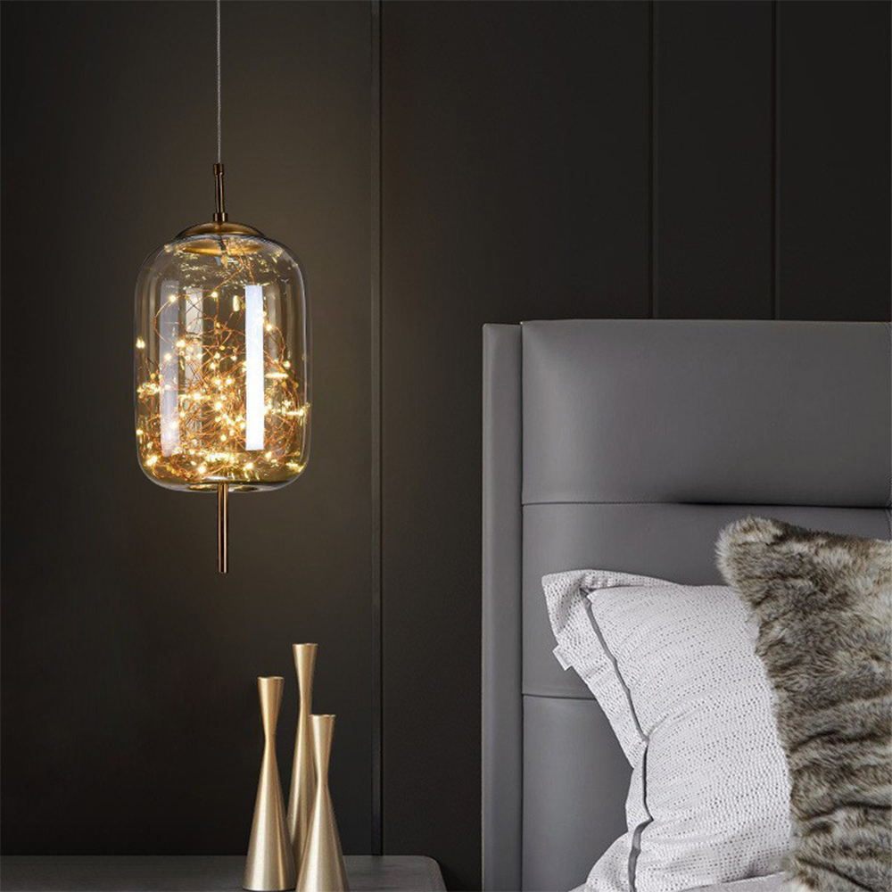 KristallNordic: Lampada a sospensione LED in vetro lussuosa – elegante e accogliente per cucina e sala da pranzo