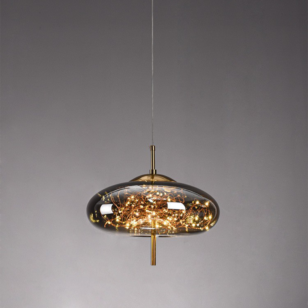 KristallNordic: Lampada a sospensione LED in vetro lussuosa – elegante e accogliente per cucina e sala da pranzo