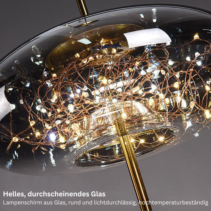 KristallNordic: Lampada a sospensione LED in vetro lussuosa – elegante e accogliente per cucina e sala da pranzo