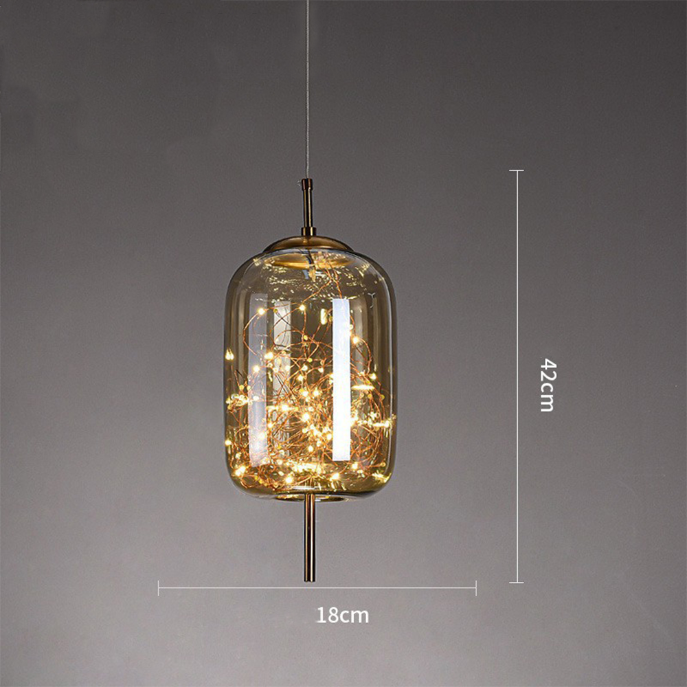KristallNordic: Lampada a sospensione LED in vetro lussuosa – elegante e accogliente per cucina e sala da pranzo