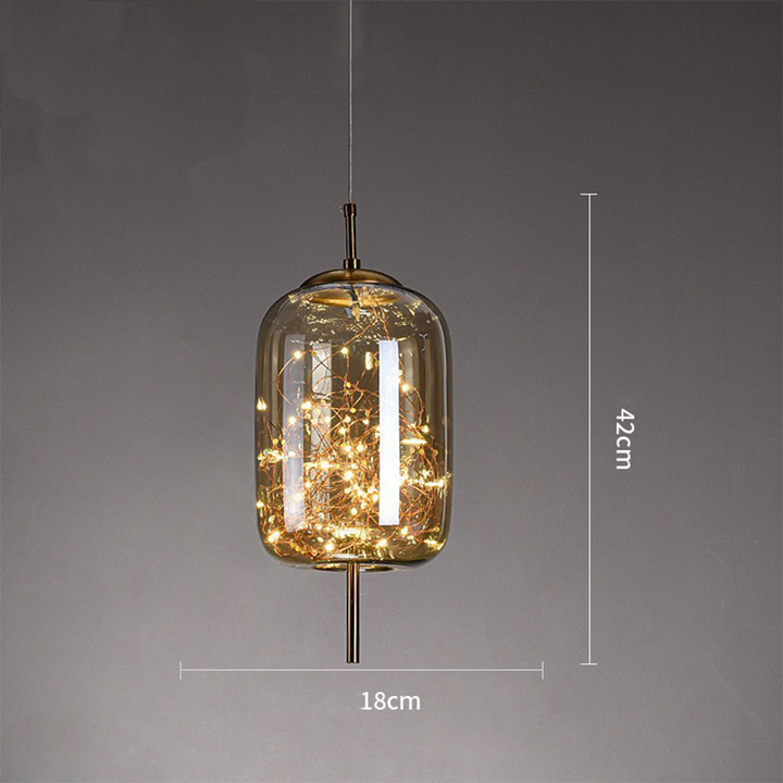 KristallNordic: Lampada a sospensione LED in vetro lussuosa – elegante e accogliente per cucina e sala da pranzo