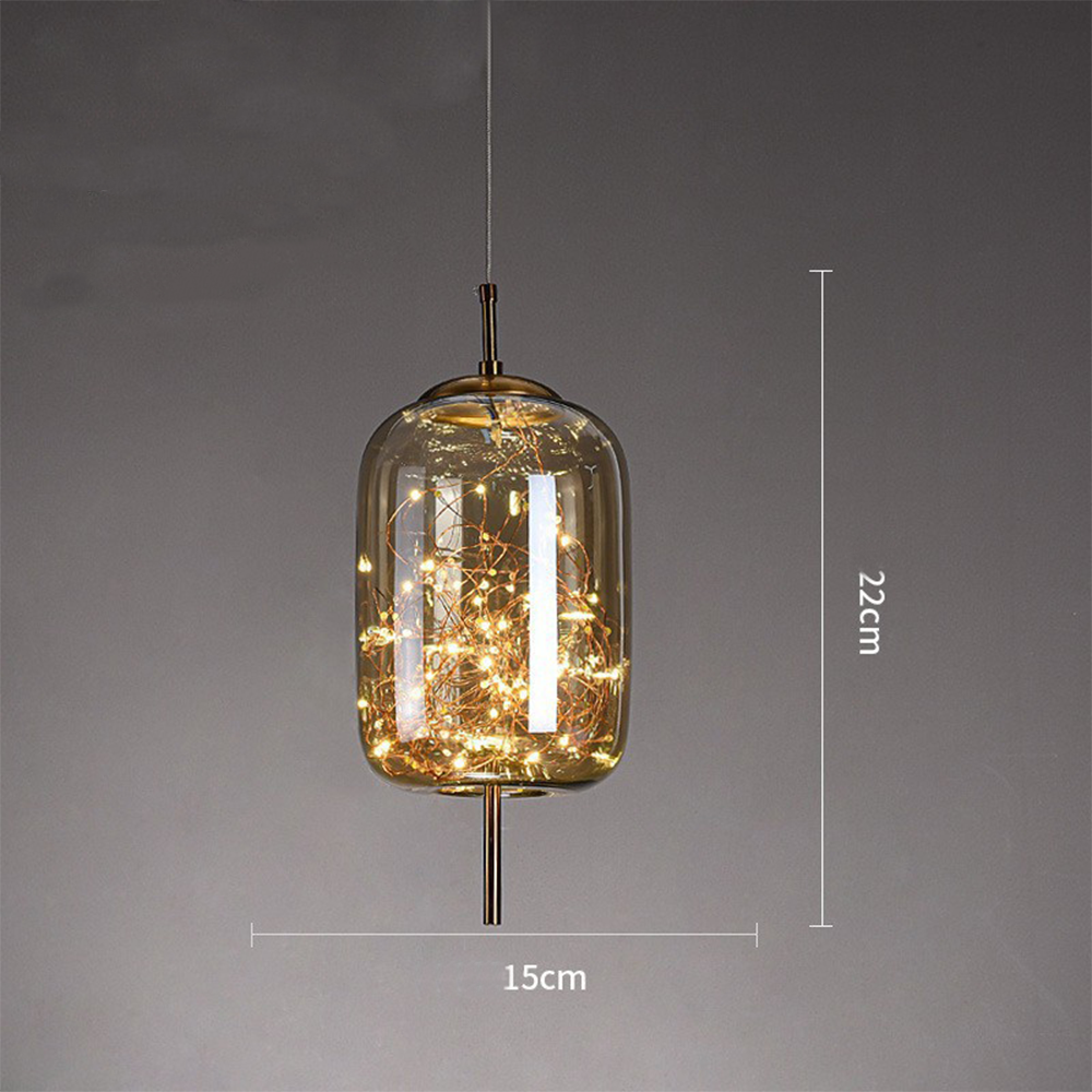 KristallNordic: Lampada a sospensione LED in vetro lussuosa – elegante e accogliente per cucina e sala da pranzo
