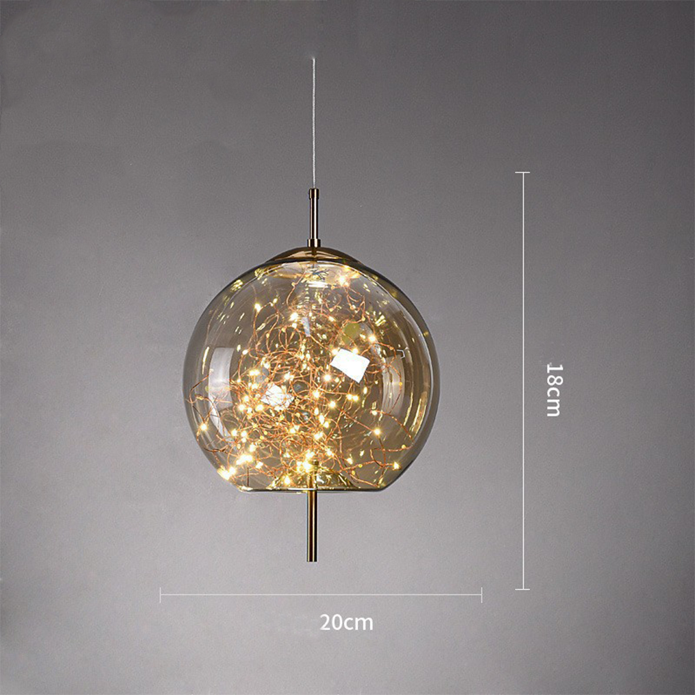 KristallNordic: Lampada a sospensione LED in vetro lussuosa – elegante e accogliente per cucina e sala da pranzo