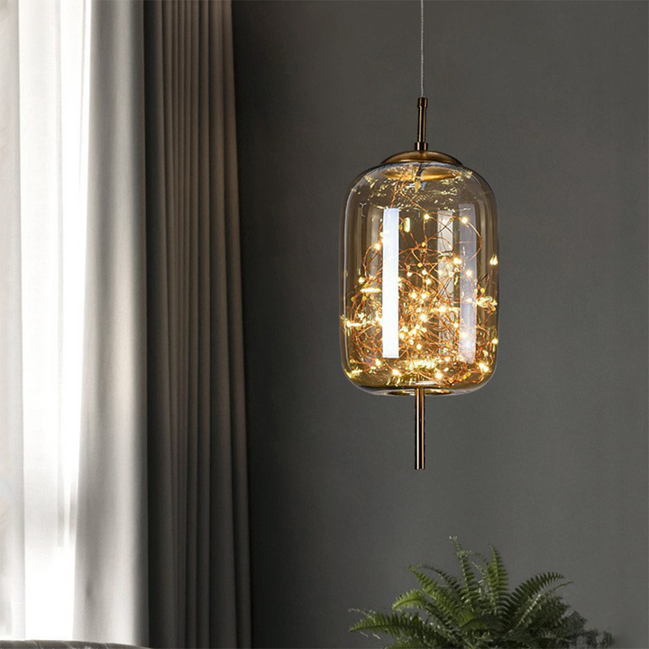 KristallNordic: Lampada a sospensione LED in vetro lussuosa – elegante e accogliente per cucina e sala da pranzo