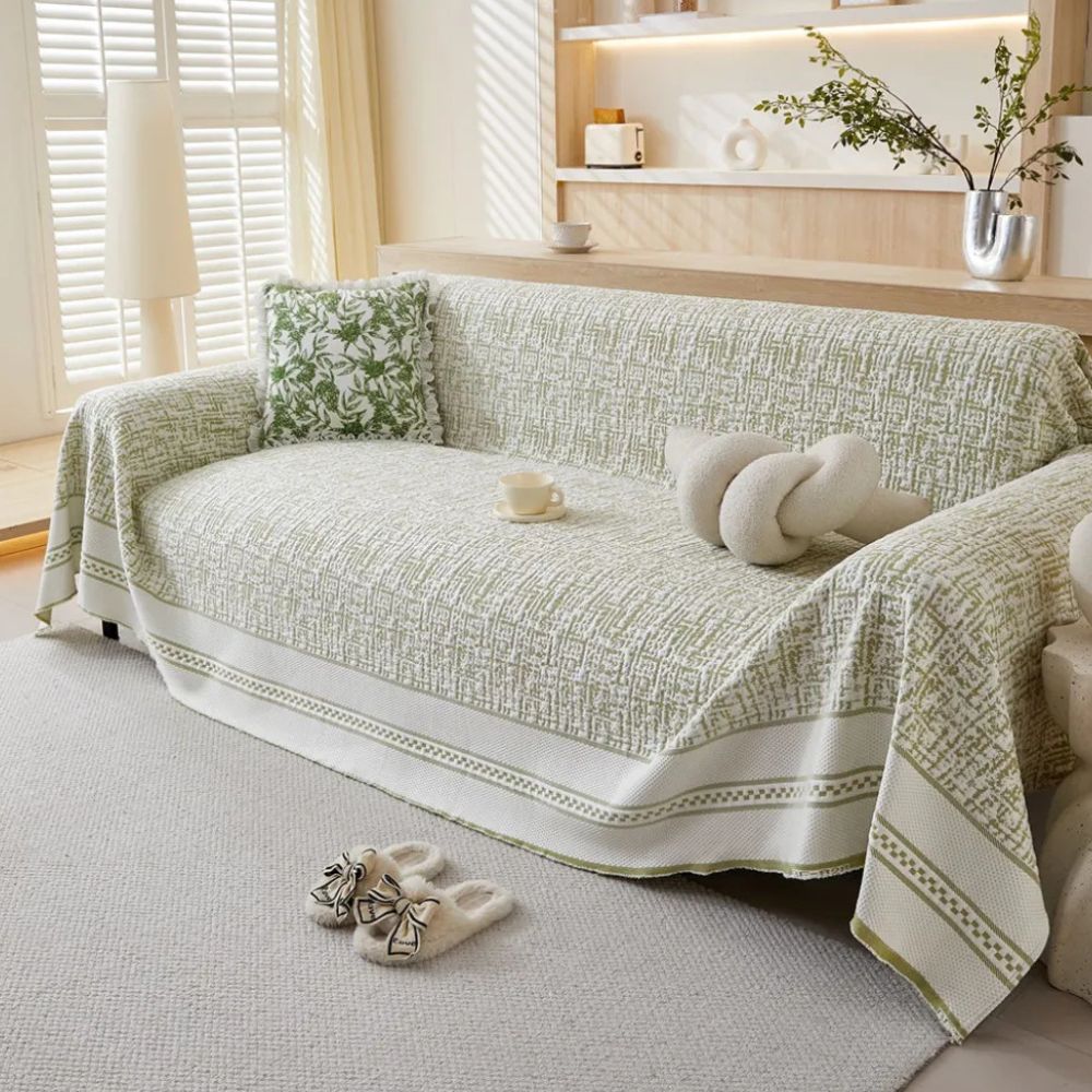 Kristallkälte: Copertura elegante per divano in tessuto rinfrescante – per ambienti moderni e freschezza estiva