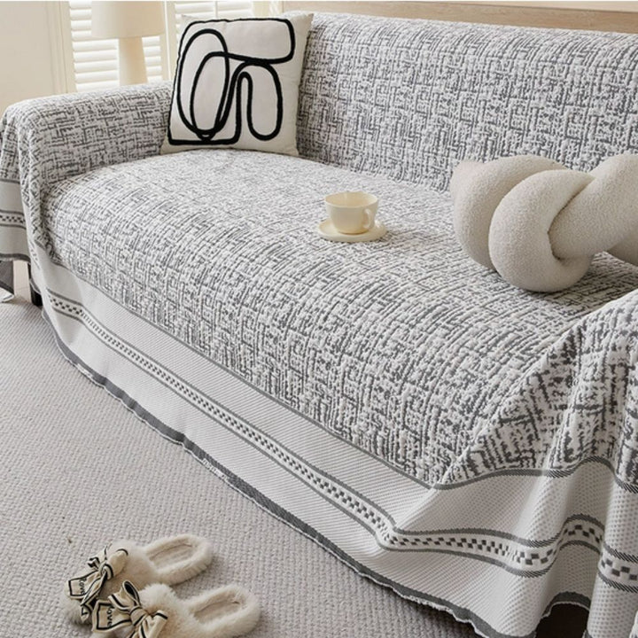 Kristallkälte: Copertura elegante per divano in tessuto rinfrescante – per ambienti moderni e freschezza estiva
