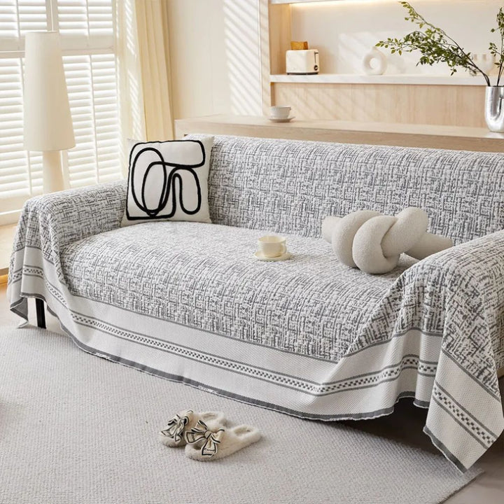 Kristallkälte: Copertura elegante per divano in tessuto rinfrescante – per ambienti moderni e freschezza estiva