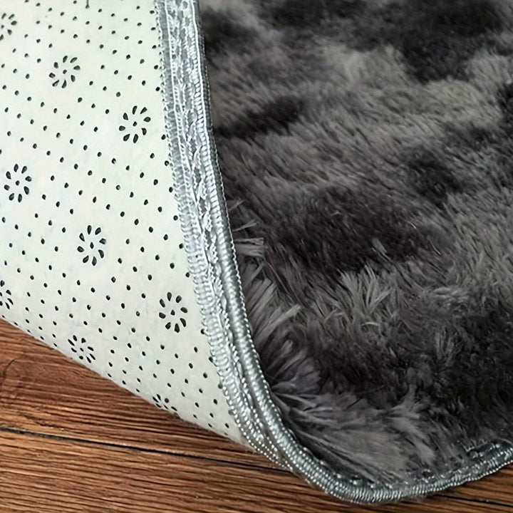 KuschelFarb: Tappeto alto in pile morbido con design moderno a sfumature in poliestere – ideale per spazi abitativi e lati del letto