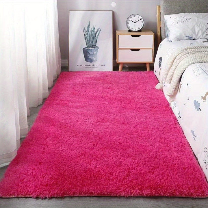 KuschelFarb: Tappeto alto in pile morbido con design moderno a sfumature in poliestere – ideale per spazi abitativi e lati del letto