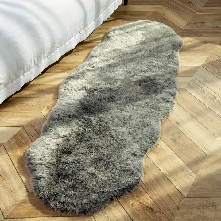 KuschelFell: Tappeto poligonale in pelliccia sintetica con superficie morbida – per terrazza e picnic