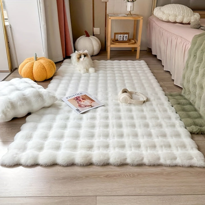 KuschelWohl: Tappeto alto in formato rettangolare in poliestere peluche – per lato letto e spazi abitativi