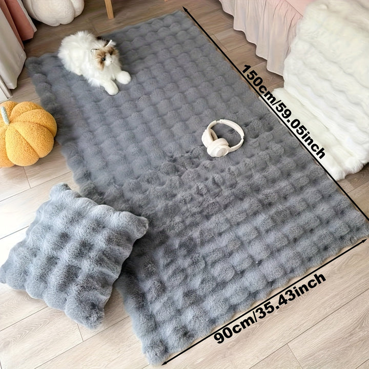 KuschelWohl: Tappeto alto in formato rettangolare in poliestere peluche – per lato letto e spazi abitativi