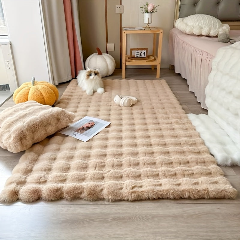 KuschelWohl: Tappeto alto in formato rettangolare in poliestere peluche – per lato letto e spazi abitativi